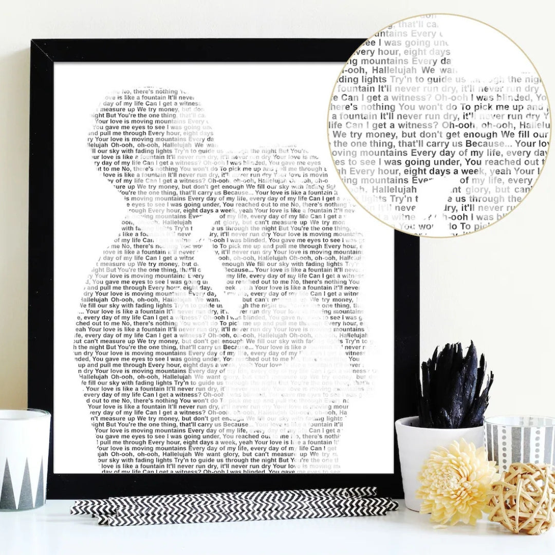 Custom Wedding Song Lyrics Canvas from Photo – Personalized First Dance Song Print