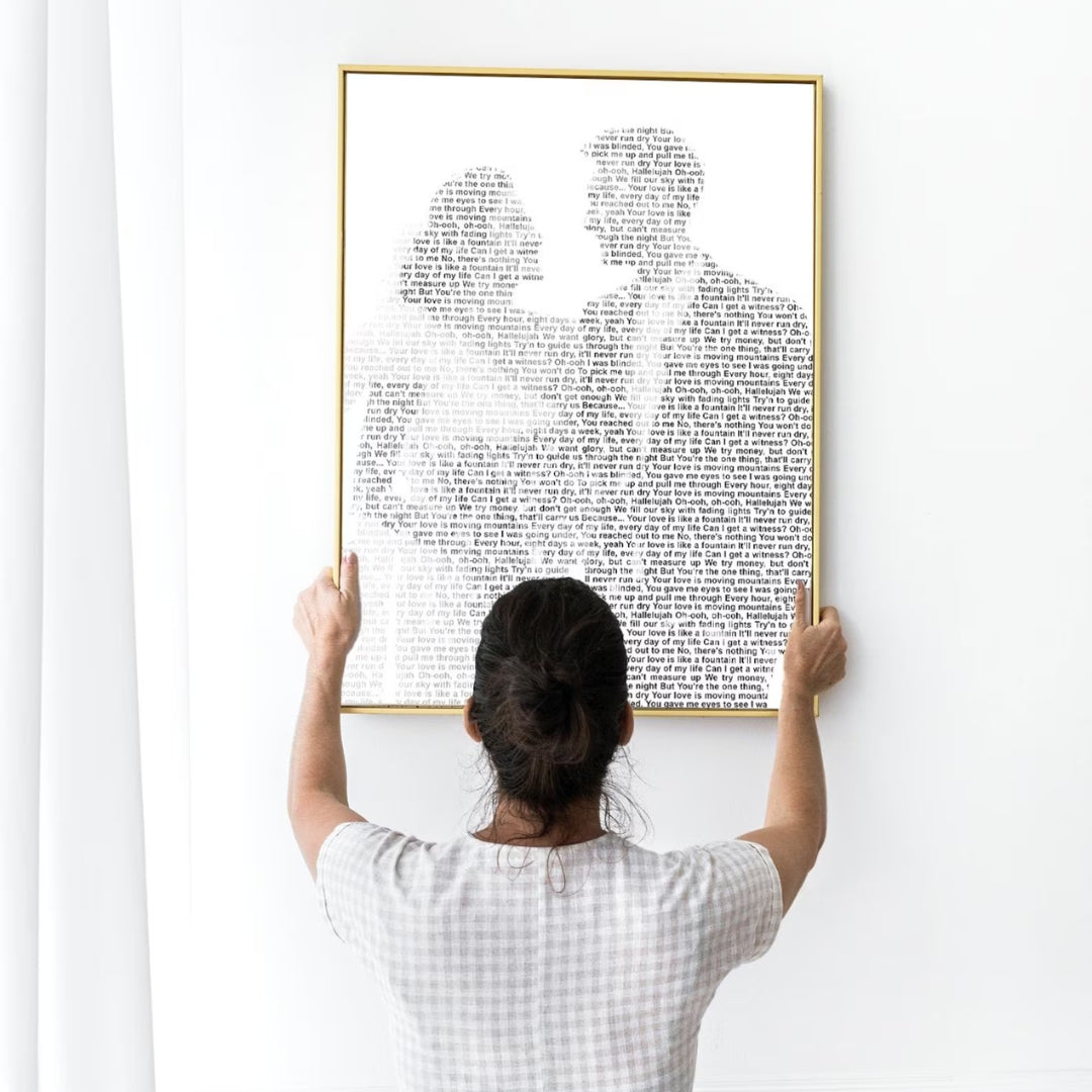 Custom Wedding Song Lyrics Canvas from Photo – Personalized First Dance Song Print