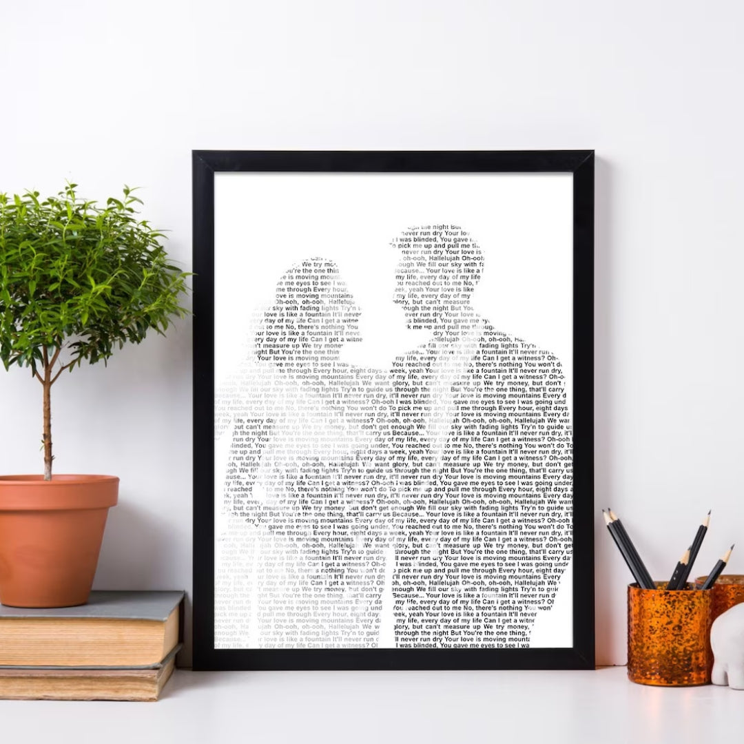 Custom Wedding Song Lyrics Canvas from Photo – Personalized First Dance Song Print