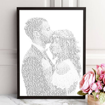 Custom Wedding Song Lyrics Canvas from Photo – Personalized First Dance Song Print