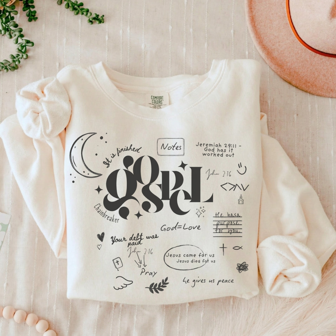 Bible Notes Faith Transfer Shirt — Comfort Colors 1717