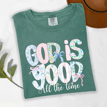 Cute God Is Good All The Time Shirt — Comfort Colors 1717