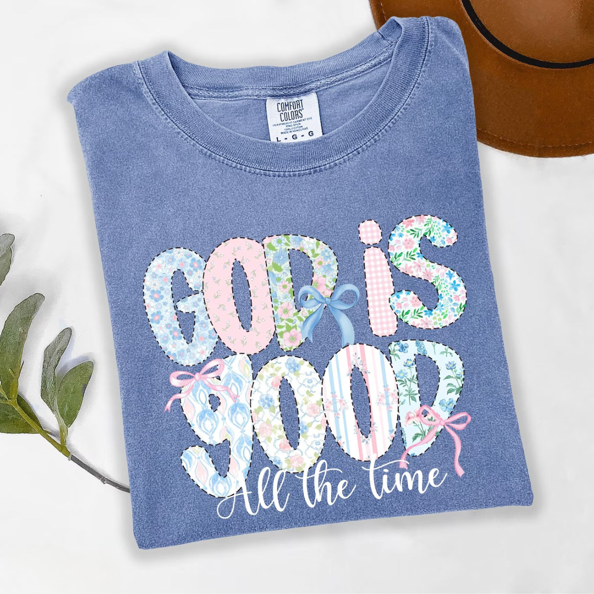 Cute God Is Good All The Time Shirt — Comfort Colors 1717