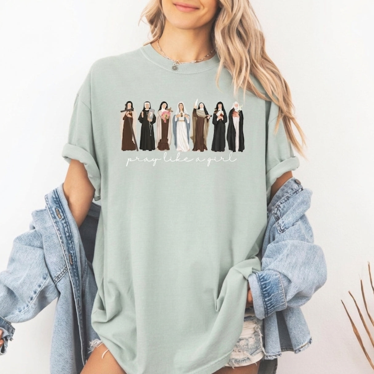 Pray Like A Girl Shirt — Comfort Colors 1717