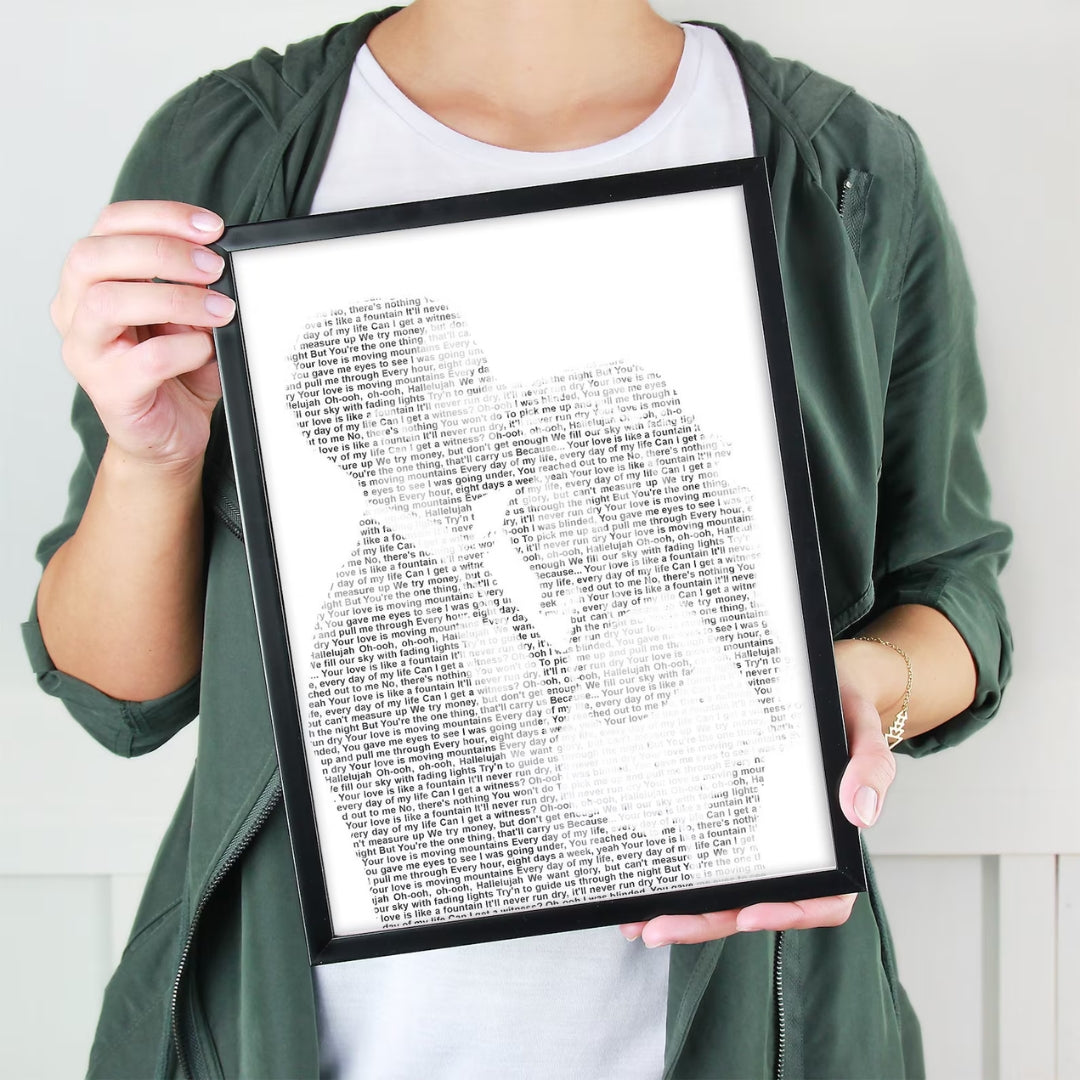 Custom Wedding Song Lyrics Canvas from Photo – Personalized First Dance Song Print