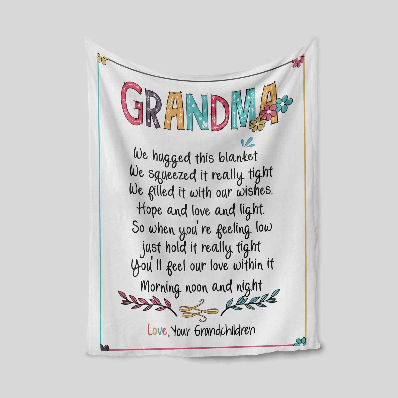 Nana Personalized Name Blanket – Custom Family Grandma Gift