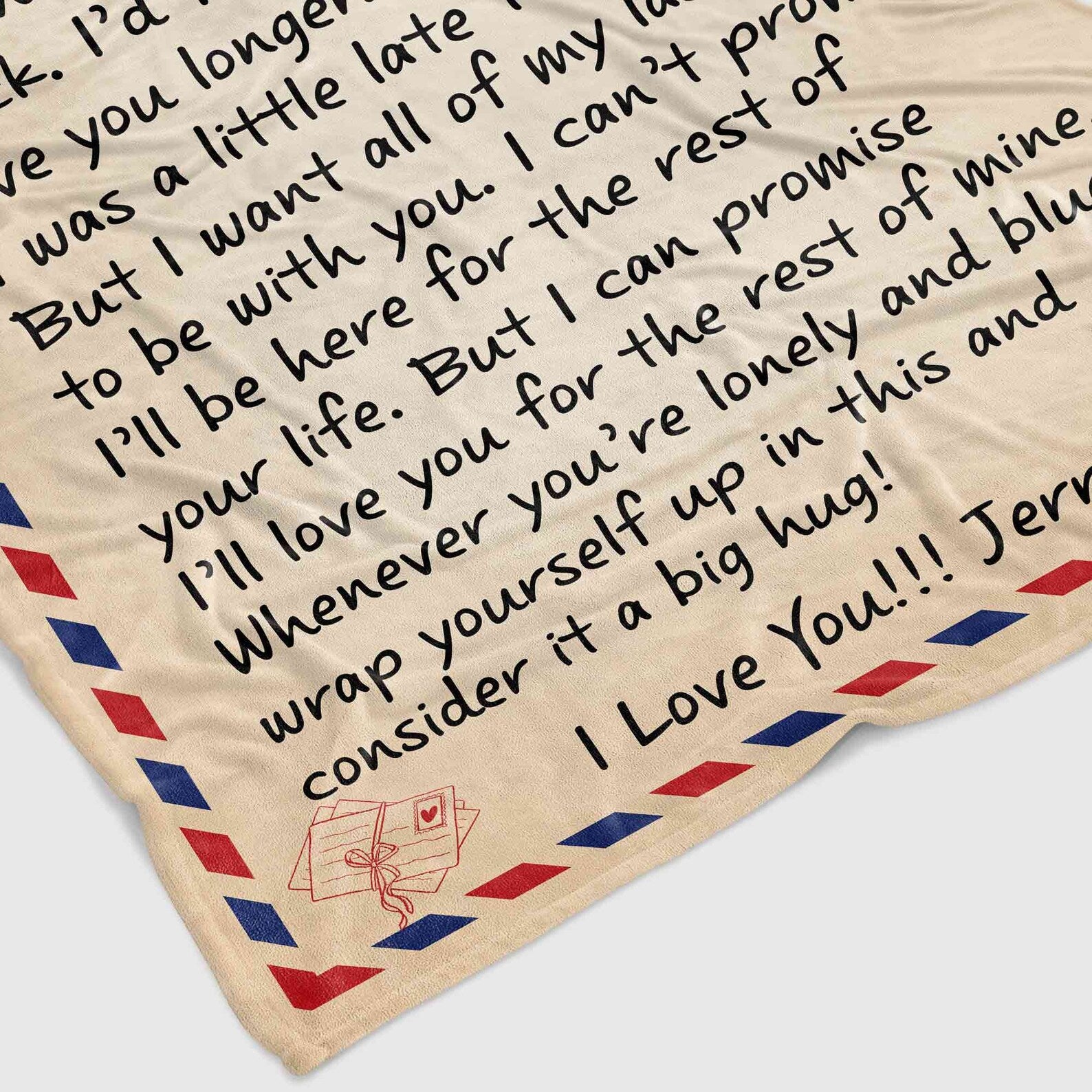 Custom Letter Blanket for Wife