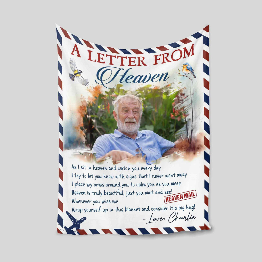 A Letter From Heaven – Personalized Memorial Photo Blanket
