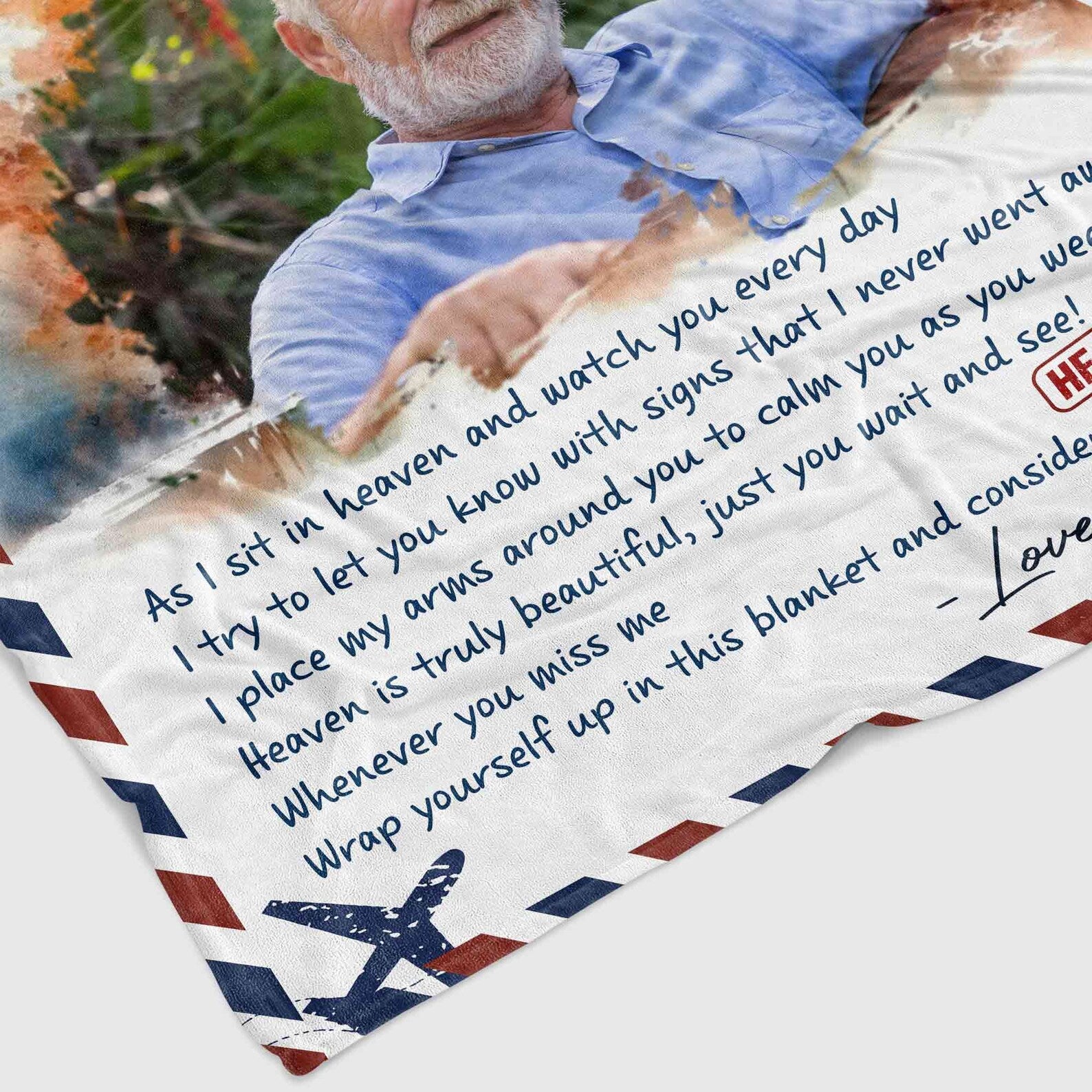 A Letter From Heaven – Personalized Memorial Photo Blanket