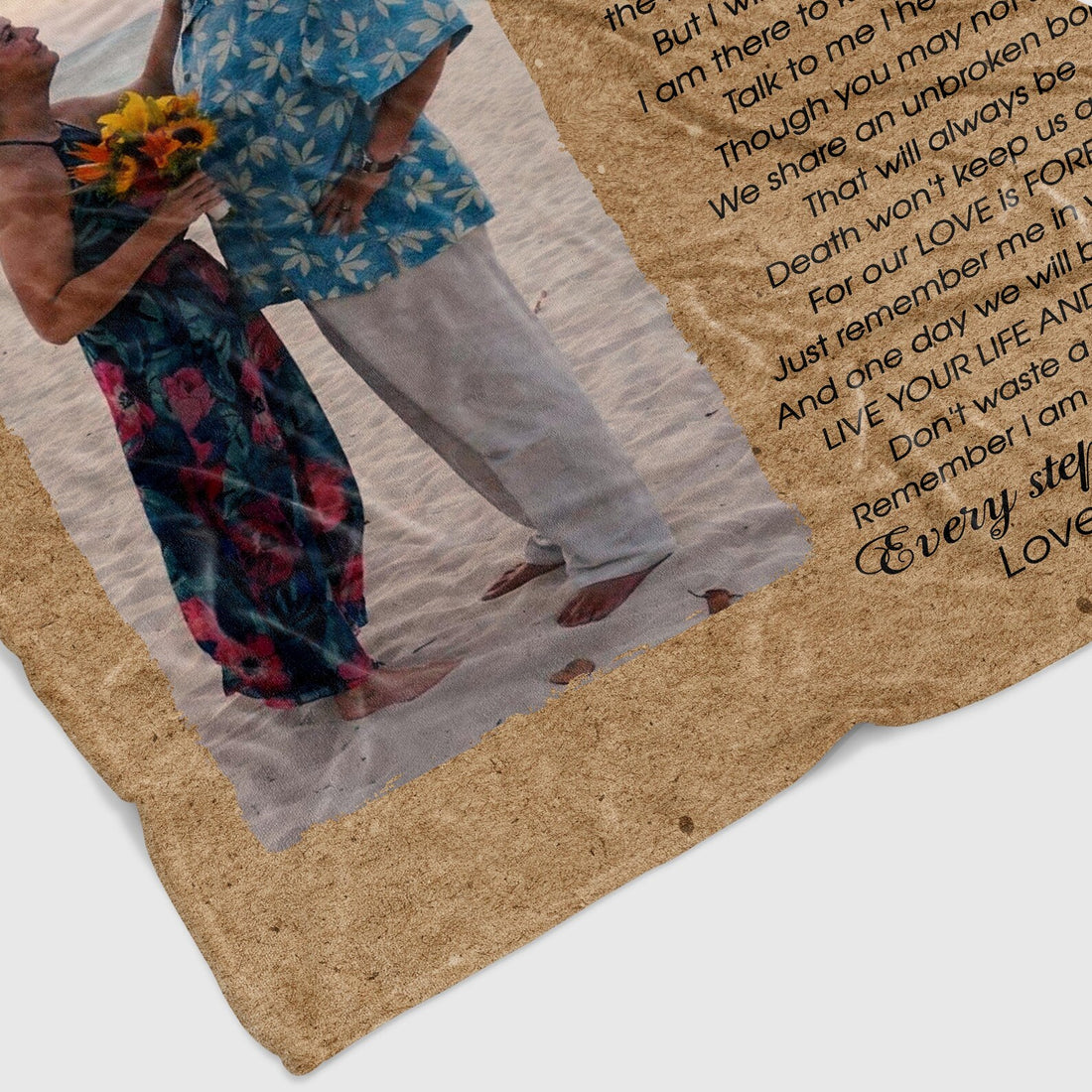 I Never Left You Blanket – Custom Memorial Photo Blanket