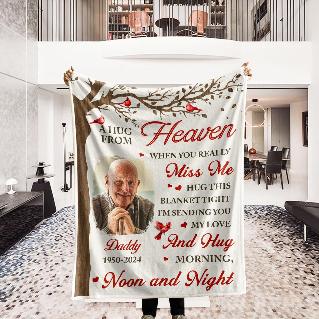 A Hug From Heaven – Personalized Memorial Photo Blanket