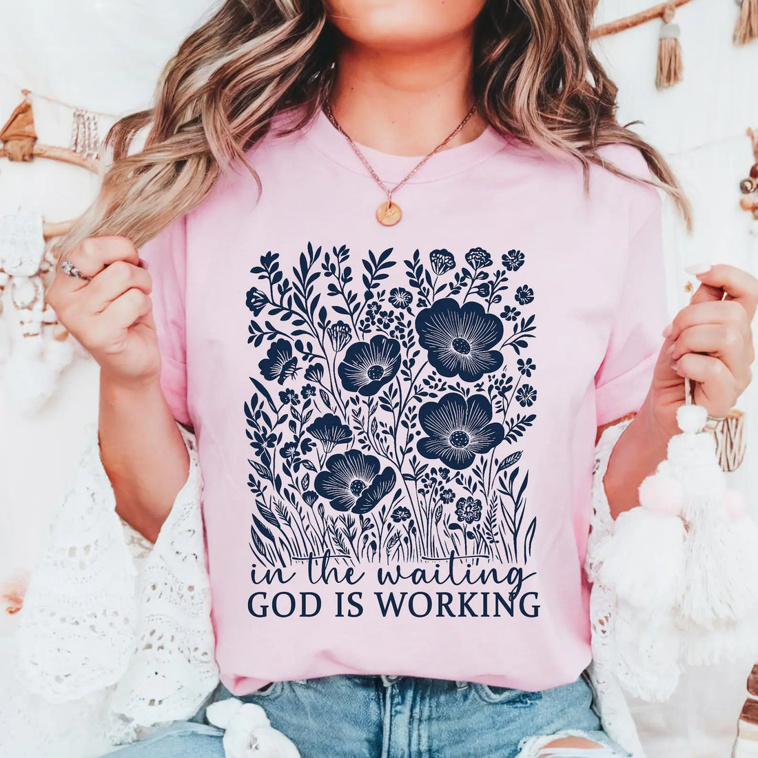 In The Waiting God Is Working Shirt  - Comfort Colors 1717