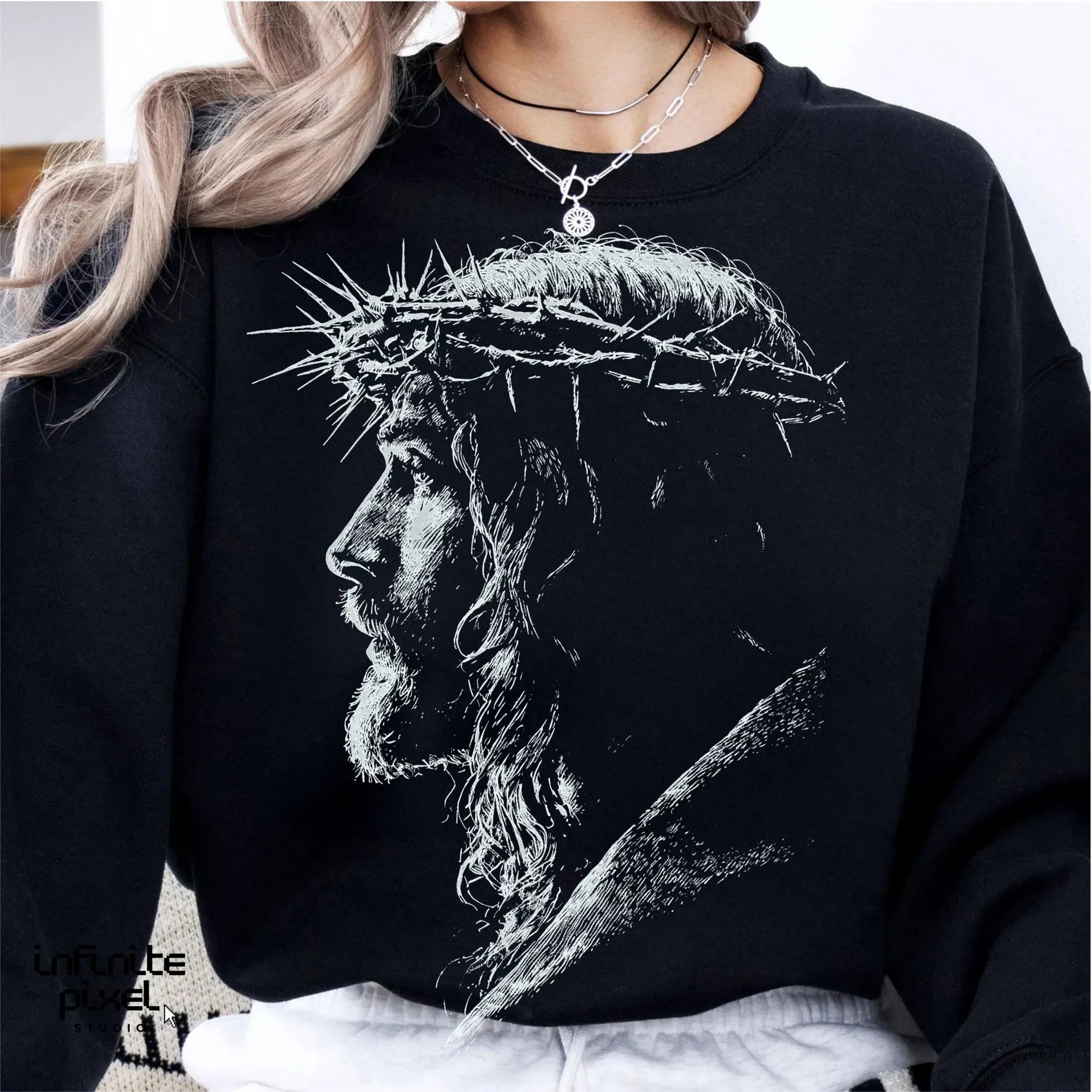 Jesus Crown of Thorns Shirt — Comfort Colors 1717