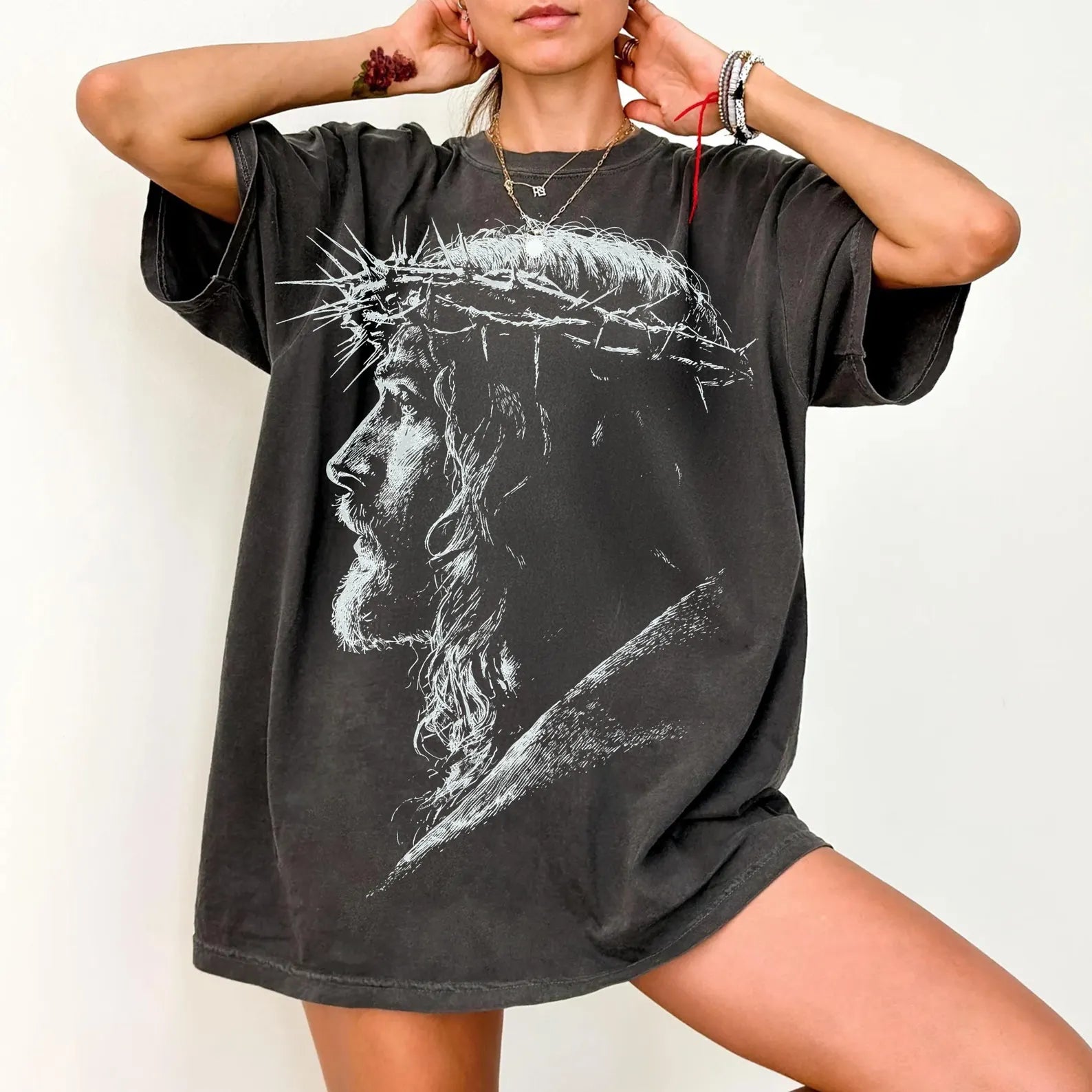 Jesus Crown of Thorns Shirt — Comfort Colors 1717