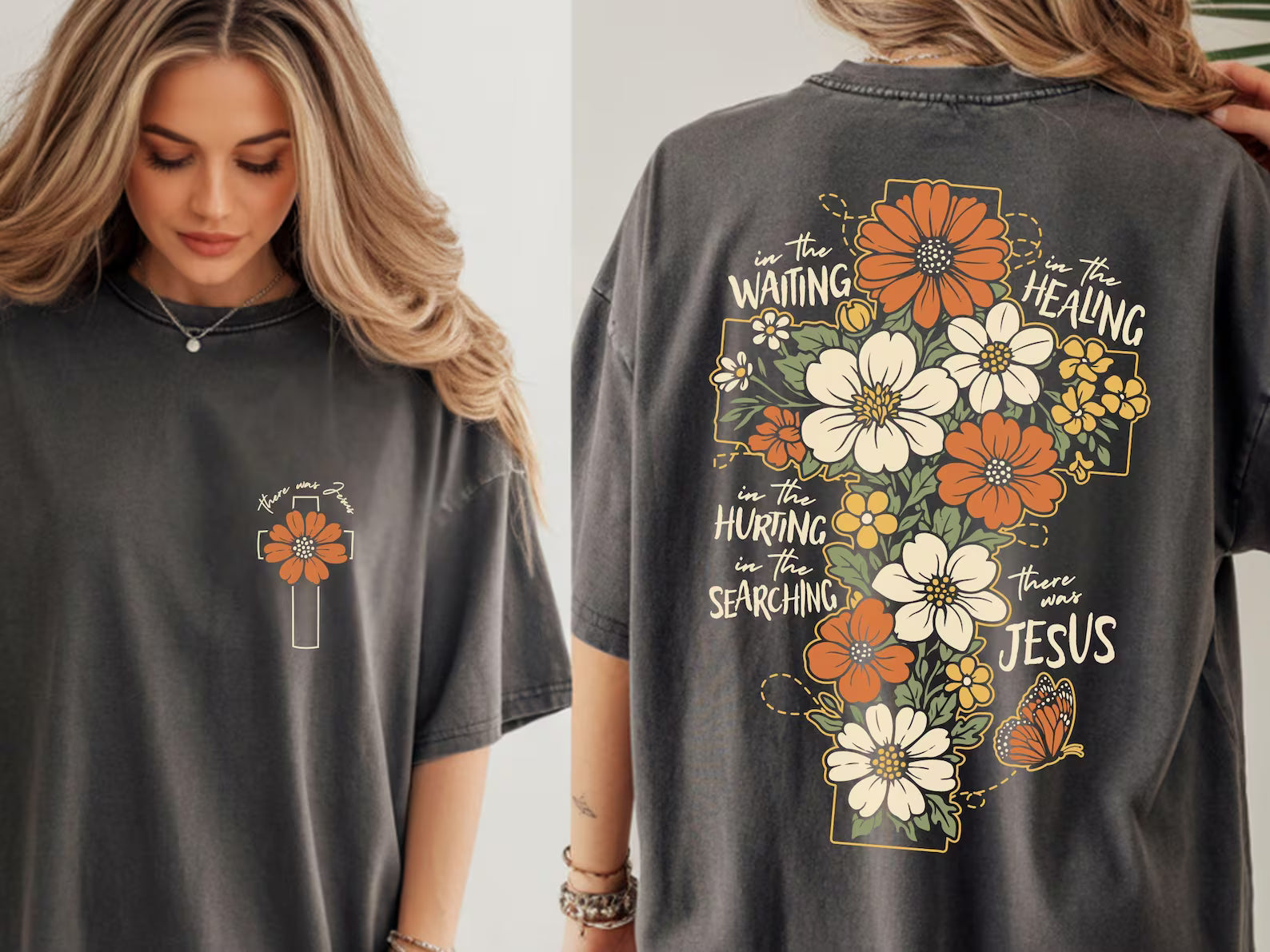 Retro There Was Jesus Shirt — Comfort Colors 1717