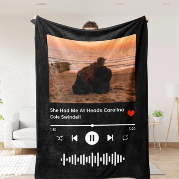 Custom Photo & Favorite Song Blanket