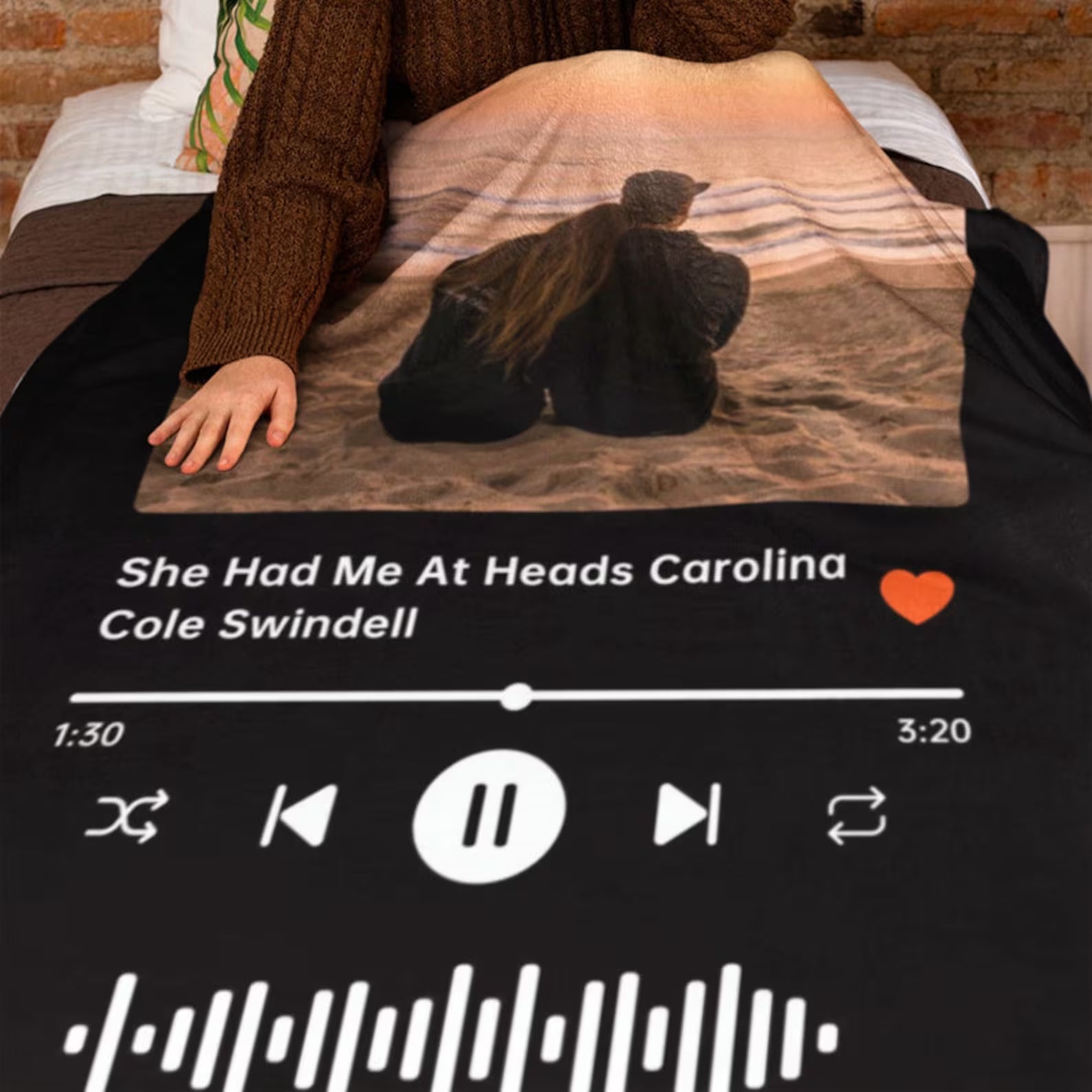 Custom Photo & Favorite Song Blanket