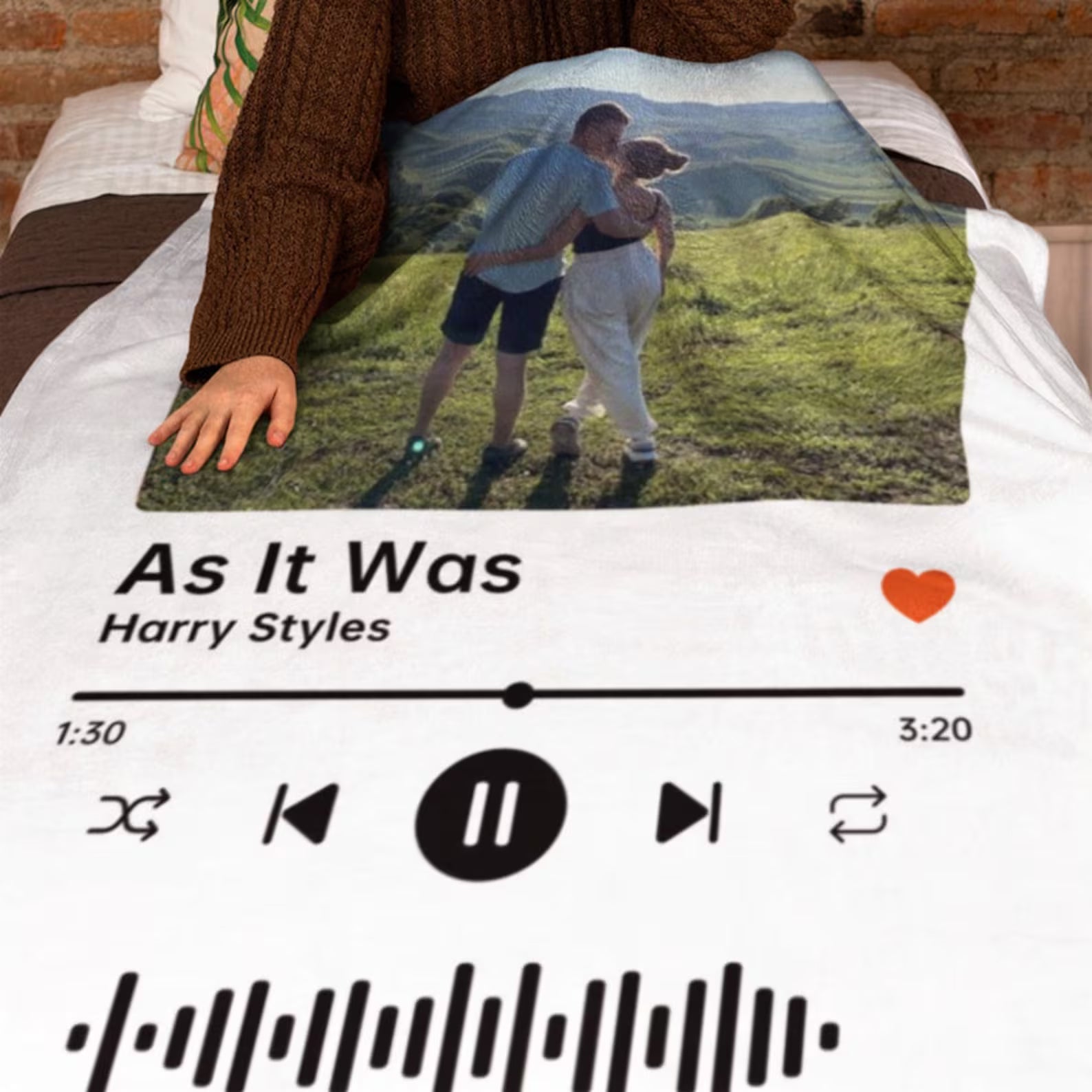 Custom Photo & Favorite Song Blanket