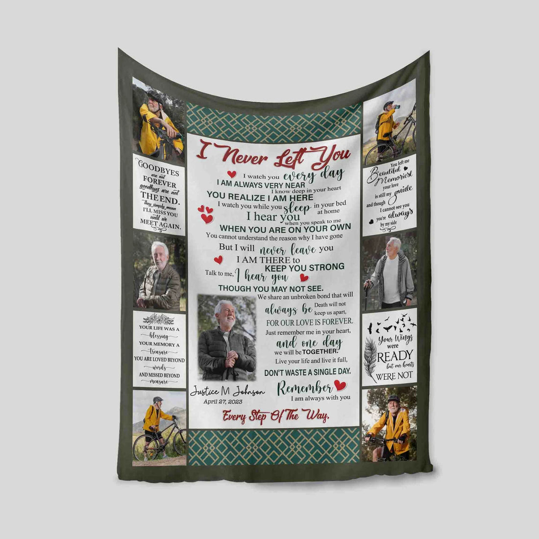 I Never Left You Memorial Blanket – Personalized Sympathy Gift