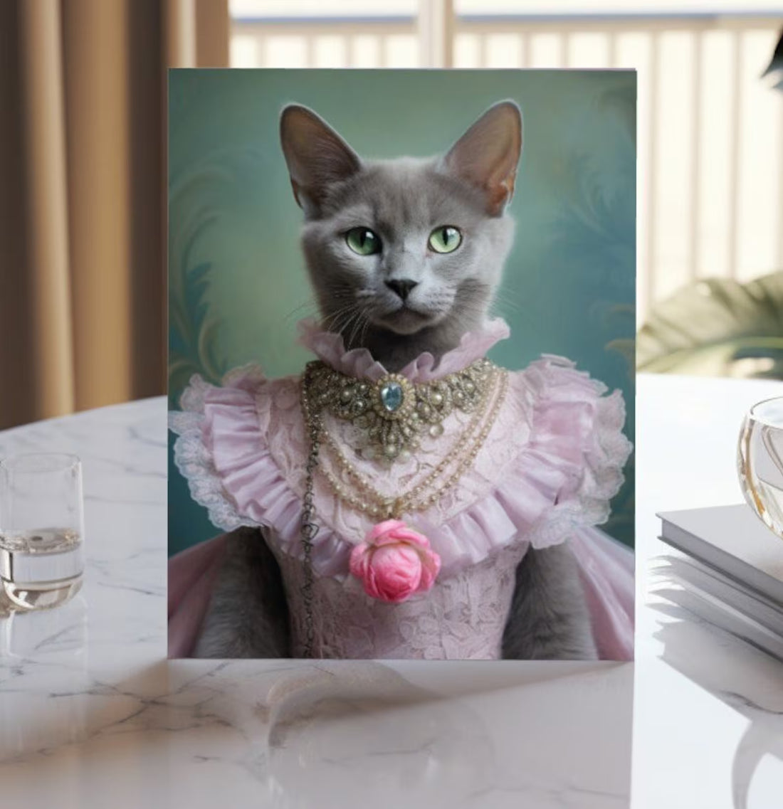 Custom Pet Portrait Canvas – Renaissance Royal Pet Painting from Photo