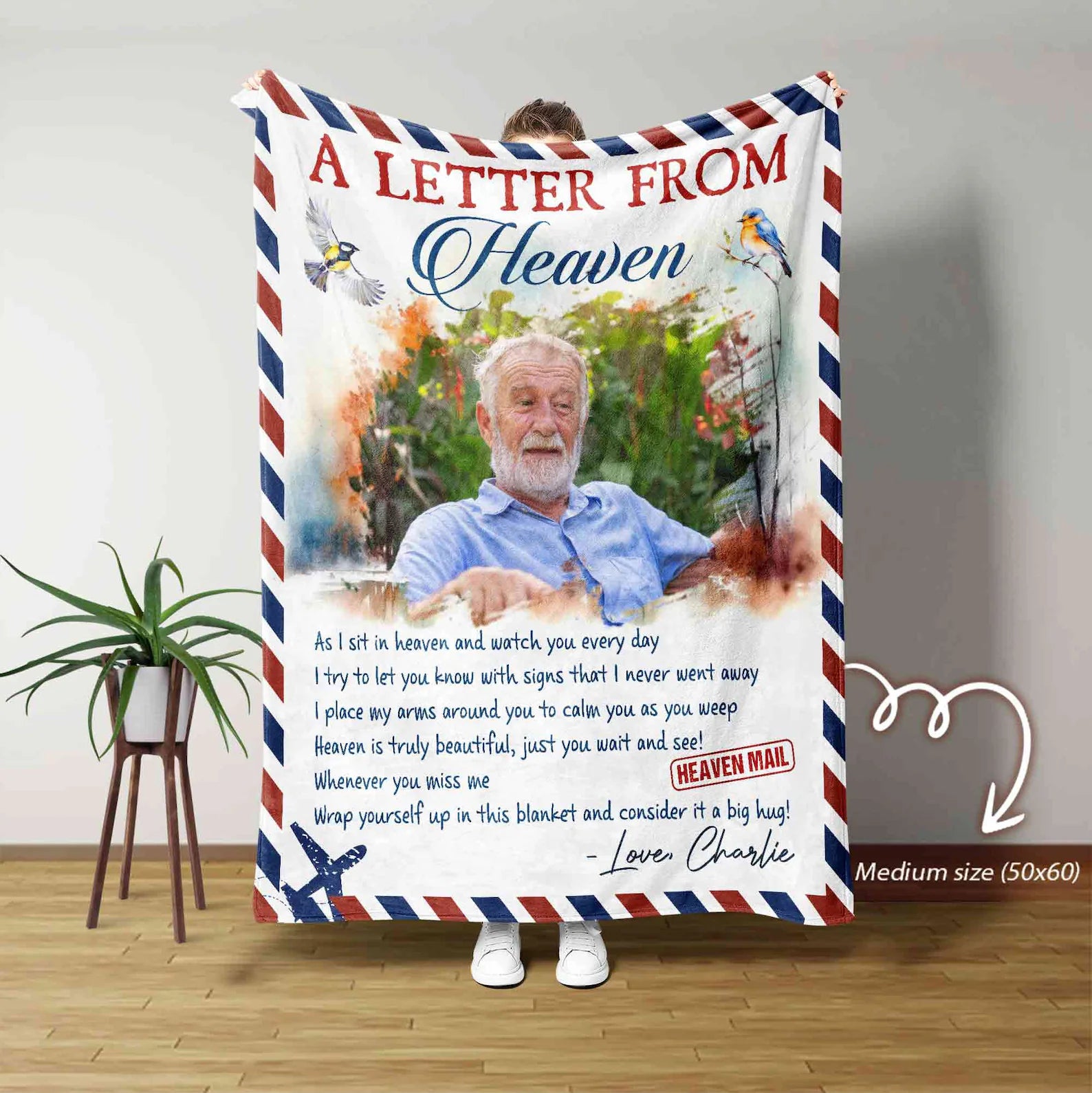 A Letter From Heaven – Personalized Memorial Photo Blanket