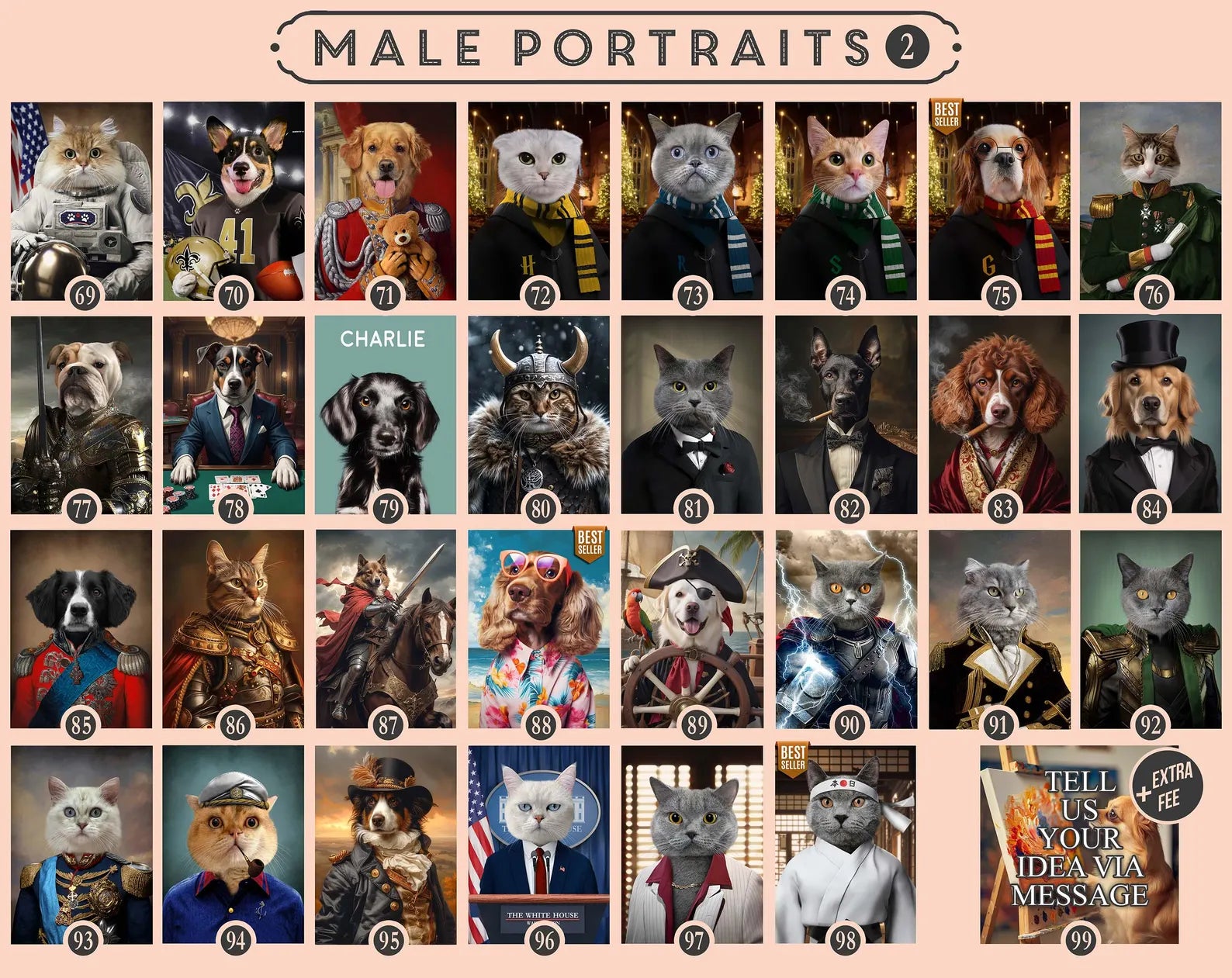 Custom Pet Portrait Canvas – Renaissance Royal Pet Painting from Photo
