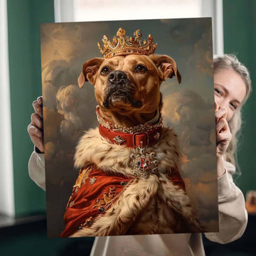Custom Pet Portrait Canvas – Renaissance Royal Pet Painting from Photo