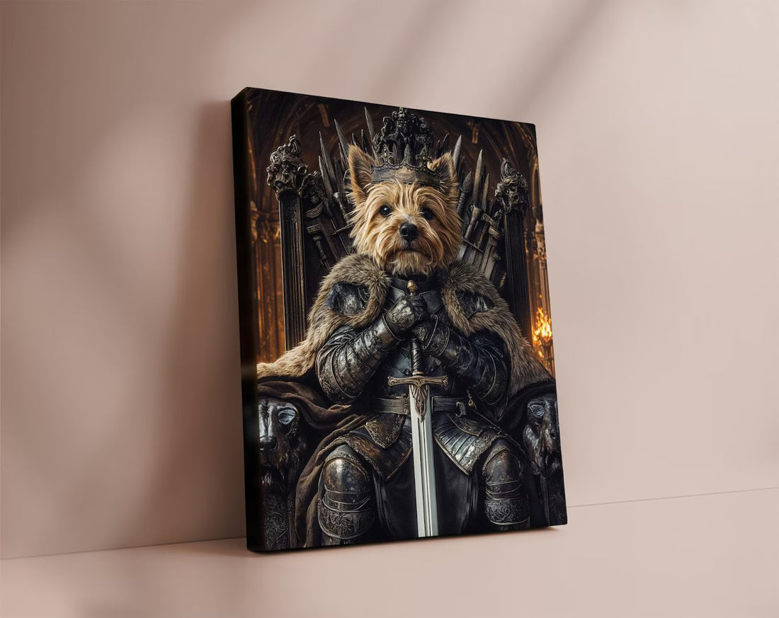 Custom Pet Portrait Canvas – Renaissance Royal Pet Painting from Photo