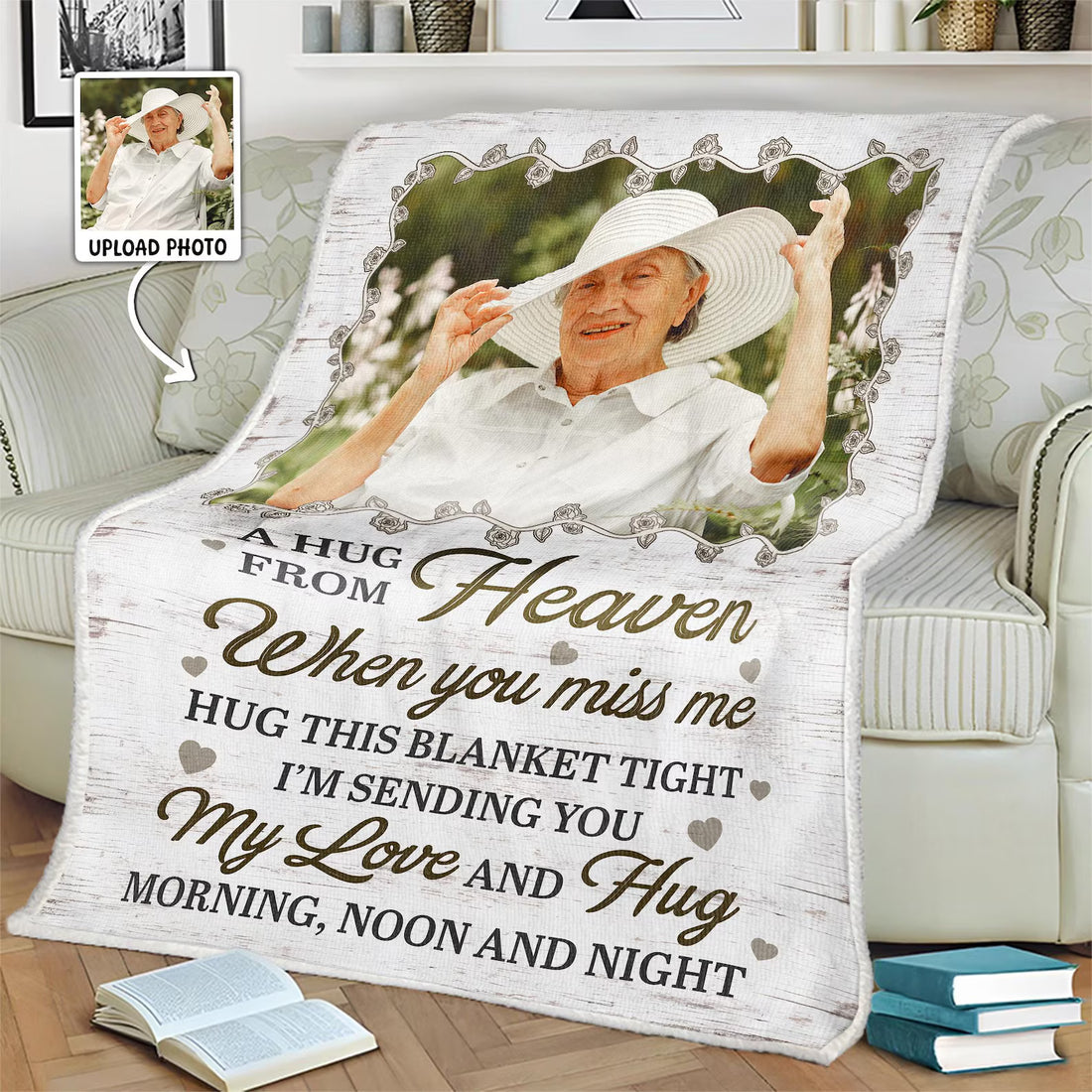 A Hug From Heaven – Personalized Memorial Photo Blanket