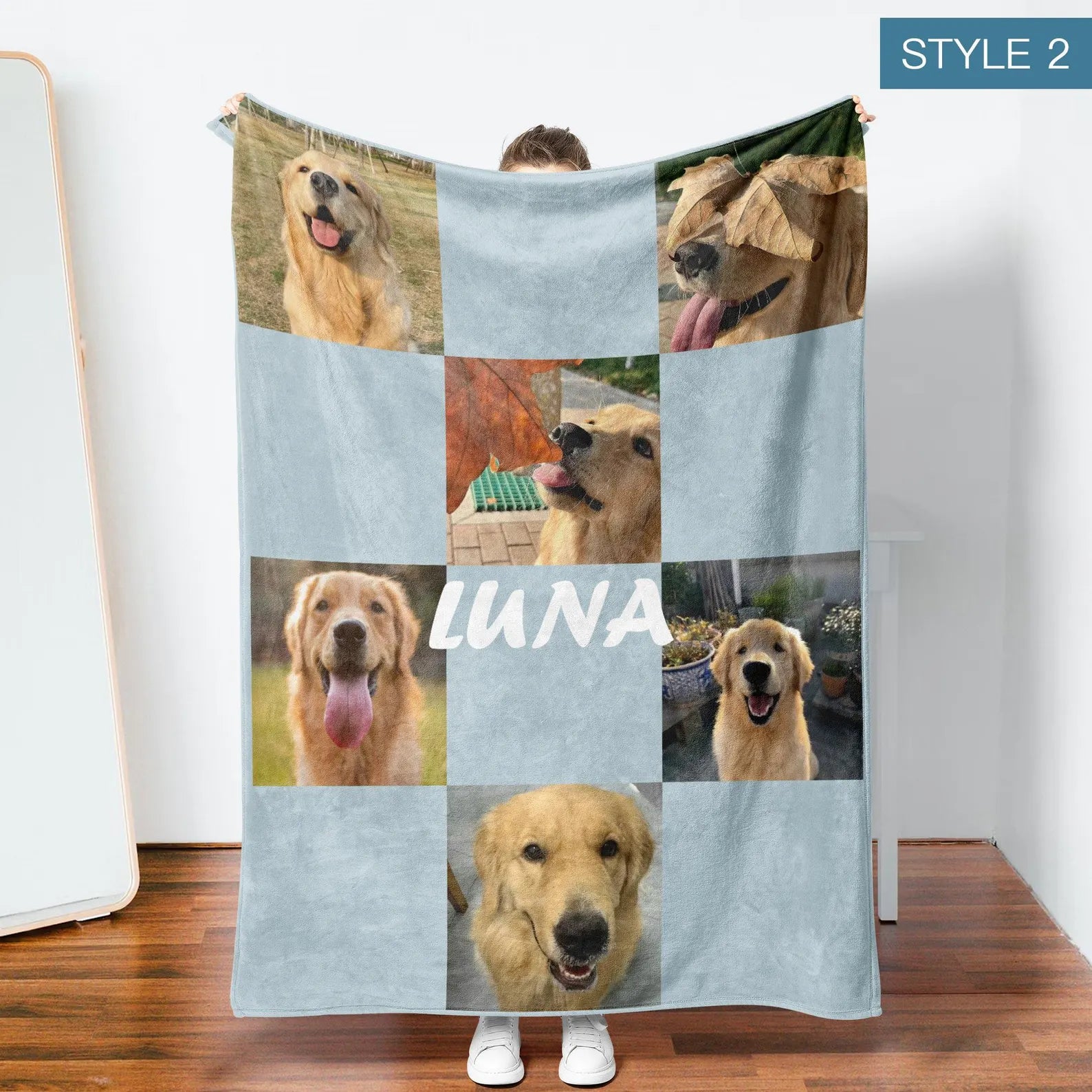 Custom Memorial Pet Photo Blanket