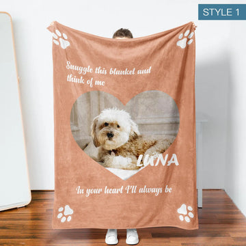 Custom Memorial Pet Photo Blanket