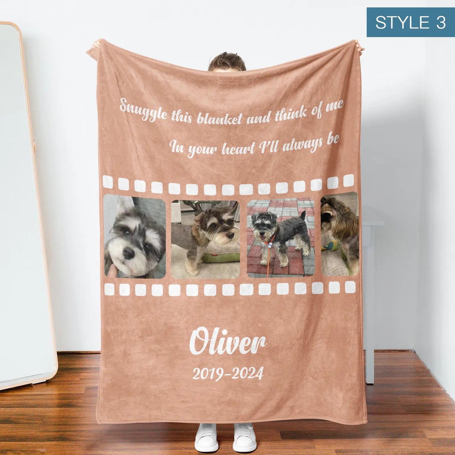 Custom Memorial Pet Photo Blanket