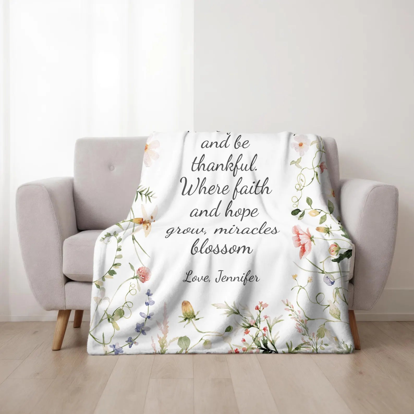 Personalized Quote Blanket – Custom Message Gift for Mom or Grandma