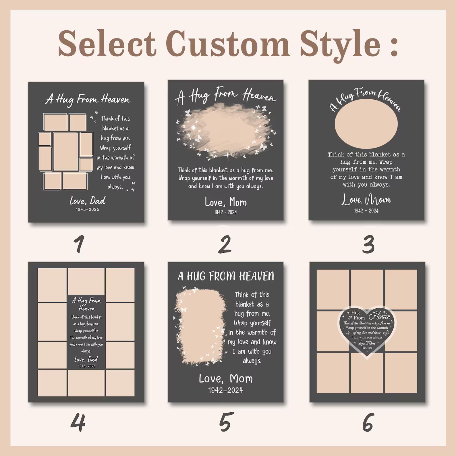 A Hug From Heaven – Personalized Sherpa Memorial Photo Blanket